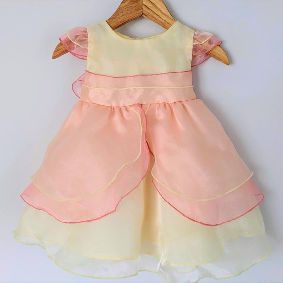 peach infant dress